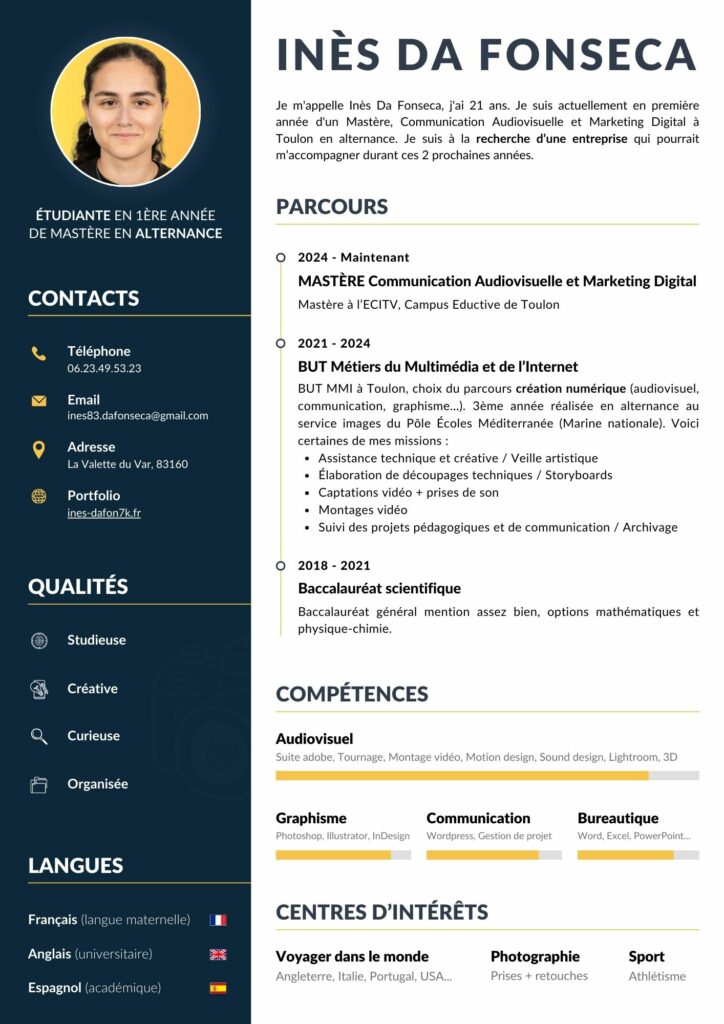 CV - Curriculum vitæ - vidéo - photographe